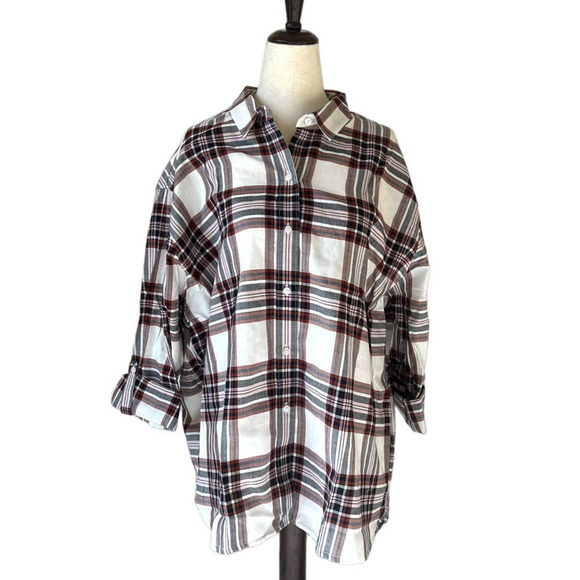 Barbour Tops - Barbour Bethwin Button Down Plaid Shirt in Cloud Check